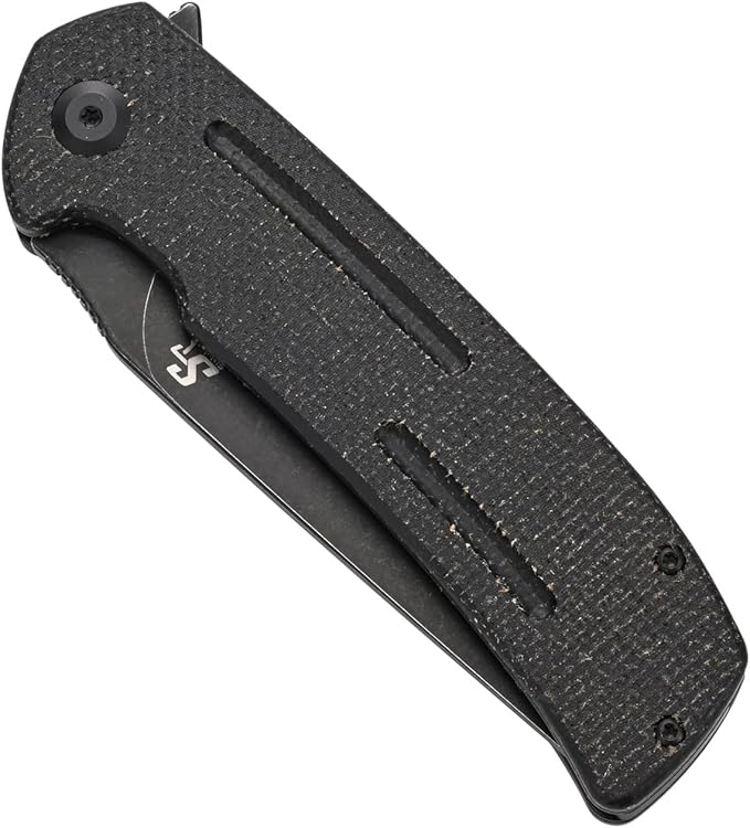 Sitivien ST133 Folding KnifeD2 BladeMicarta Handle EDC Tool Knife for Outdoor Camping Hiking(Black)