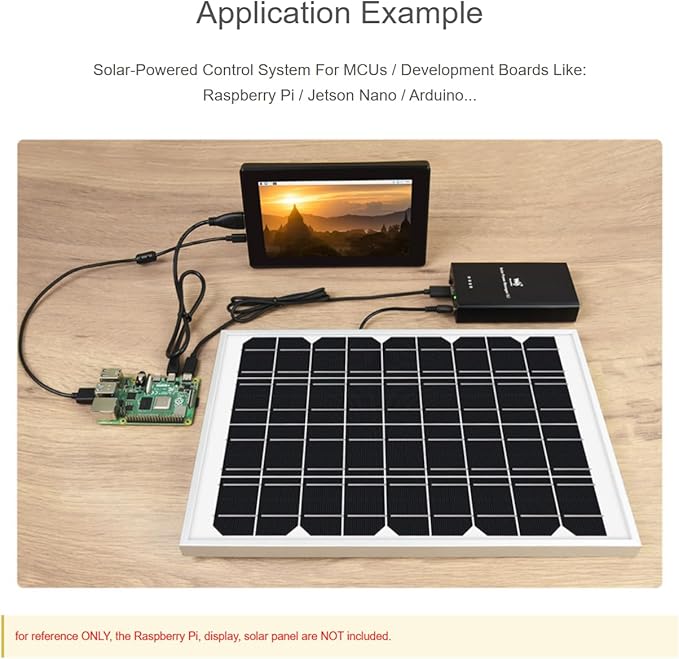 TUOPUONE Solar Power Manager (C) Compatible with General 6V-24V Solar Panels Supports 3X 18650 Batteries Multi Protection Circuits