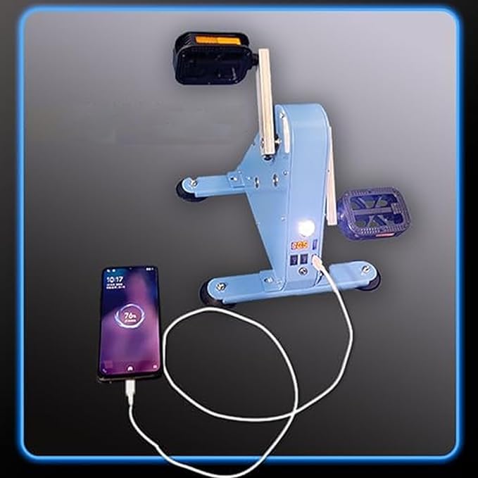 Foot Pedal Power Generator Emergency Pedal Generators with 2 USB Fast Charging Sockets 100w Portable Exercise Bike Generator Led Lighting Emergency Power Supply for Outdoor