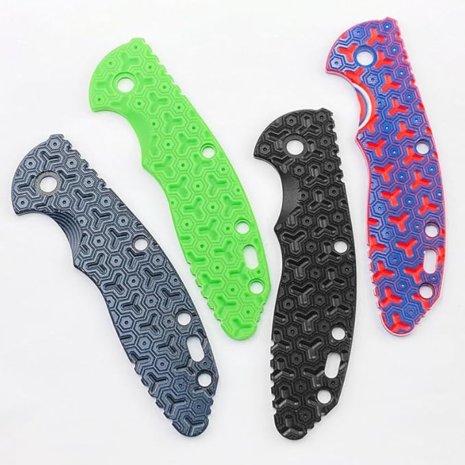 1 Piece Custom G10 Scales Handle Fits for Rick Hinderer XM18 3.5 CNC Handle patch DIY Making Accessory(Black)