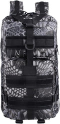 Tactical Military Assault 35L Travel Backpack Army 3-Day Assault Pack for Camping Hunting Trekking Outdoor Survival Molle Bag with Multi-Compartment Storage Pantone Black