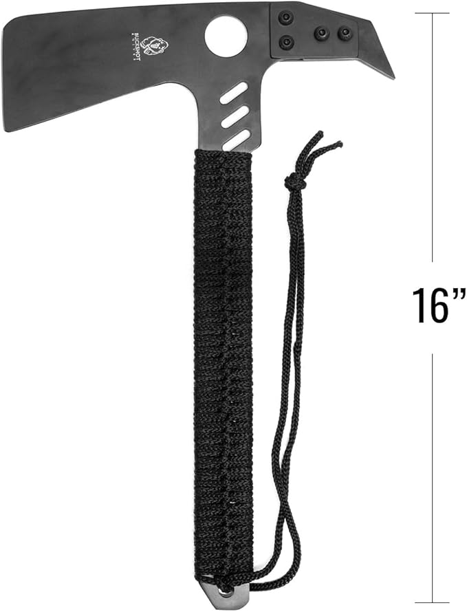 ASR Tactical 16 Paracord Full Tang Survival Axe with Modular Pick Attachment