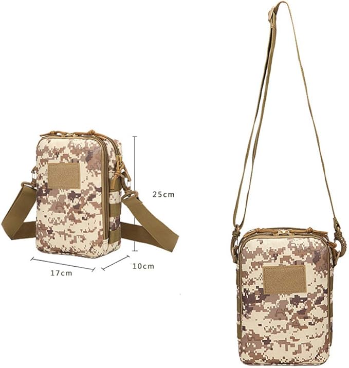 Sunnystacticalgear Outdoor Sports Hiking Sling Pack Camouflage Tactical Molle Shoulder Bag - Black