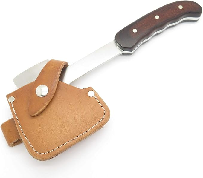 3.125 Blade Leather Camp Axe Hatchet Camping Fixed Knife Sheath