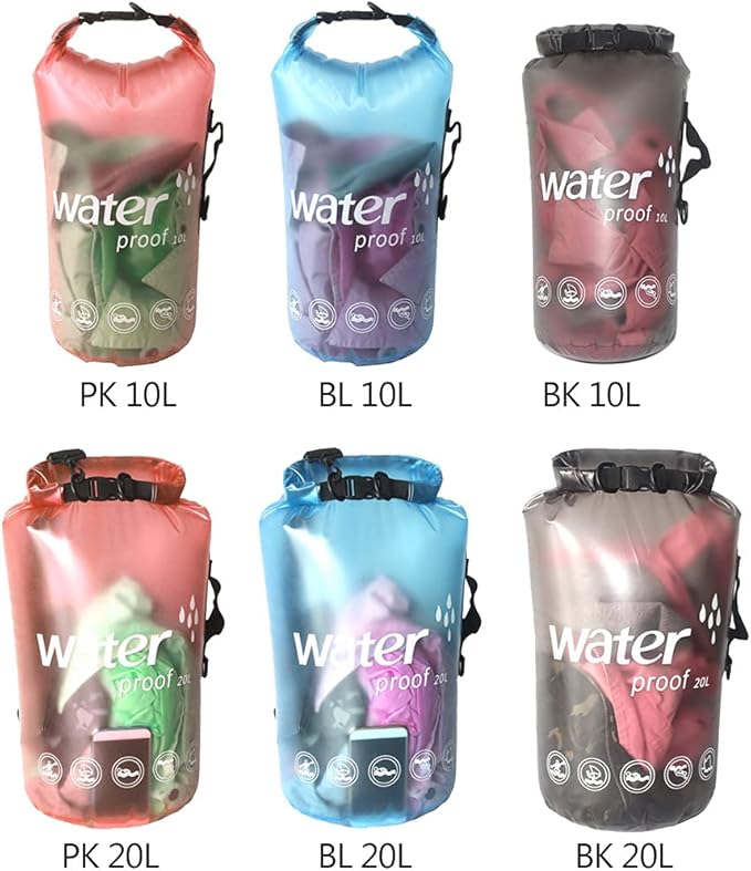 Guojiang 10/20L Waterproof Dry Bag PVC Storage for Case for Boating Floating Outdoor Swimming Kayaking Drifting Tool Floating Kayaking Drifting Too