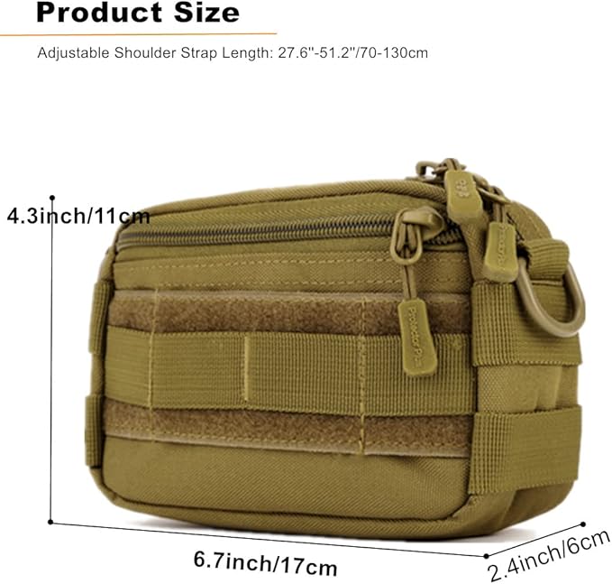 UNISTRENGH Tactical Pouch Molle Mini Modular Admin Pouch for Tactical Vest Chest Waist Pack Utility Tool Pouch Tactical EDC Bag
