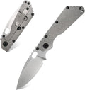 Eafengrow EF225 Pocket Knife Hunting Knives D2 Blade Titanium Handle with Clip EDC Tools Working Camping Knife(gray)