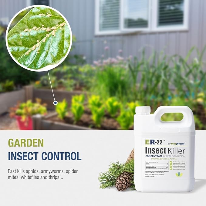 Ecovenger ER-22 by EcoRaider Professional Grade Insect Killer Concentrate 1 GL for Bed Bugs 100% Efficacy Extended Residual Green and Non-Toxic