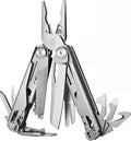 Multi Tool 20-in-1 Full-Size Lightweight EDC Multi-Purpose Pliers Folding Knife Tactical Gear Tools Boyfriend Gifts Equipment for Emergencies Hiking and Outdoor Camping (Silver)