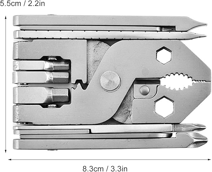 12 in 1 Stainless Steel Multitool Pliers Foldable Compact Pliers Screwdriver Portable and Convenient Universal Multi Tool Survival Tools for Home Outdoor Camping Travel
