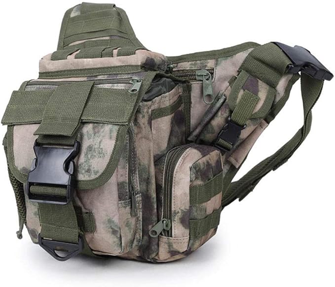 Sunnystacticalgear Outdoor Sports Hiking Sling Bag Shoulder Gear Pack Chest Range Bag Molle Camouflage Tactical Versipack - A-Tacs FG
