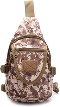 Tactical Backpack Waterproof Military Cross-body Sling Shoulder Backpack Chest Bag for Outdoor Every Day Carry (Desert Digital)