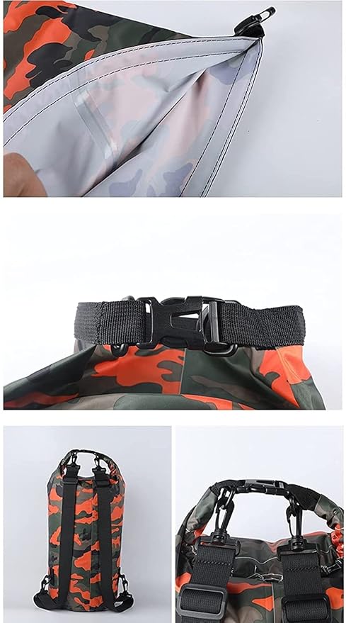 Waterproof Bag Set Floating Waterproof Drying Bag 20L Portable Lightweight Roll-top Drying Bag for Camping/Swimming (Color : Blue)