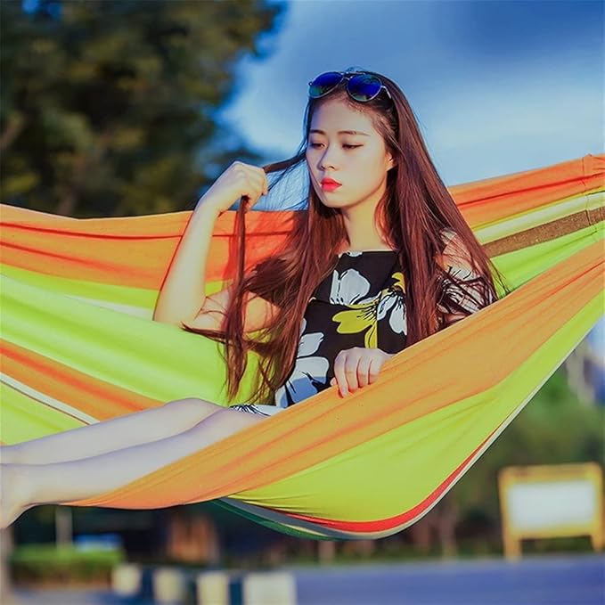 Portable Hammock Portable Hammock Canvas Travel Hammocks Swing Bed Hanging Multifunctional for Outdoor Beach Garden Backyard for Backpacking Beach