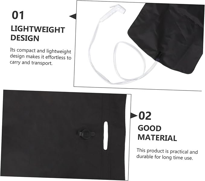 1set Portable Outdoor Shower Bag Compact Solar Camp Shower for and Camping Use Lightweight Design for Refreshing