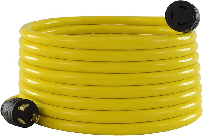 Conntek 20572: 30 Amp L5-30 Locking Style Generator Extension Cord 50 Feet Yellow
