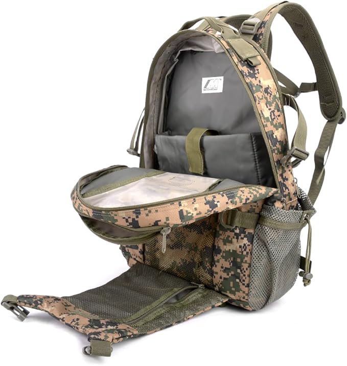 Tactical Military Assault 30L Travel Backpack Army 3-Day Assault Pack for Camping Hunting Trekking Outdoor Survival Molle Bag with Multi-Compartment Storage Jungle Digital