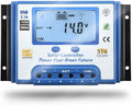 30A Solar Charge Controller 12V/24V Automatic Voltage Recognition Solar Panel Charging Discharge Regulator with Dual 5V USB Output Backlight LCD Display