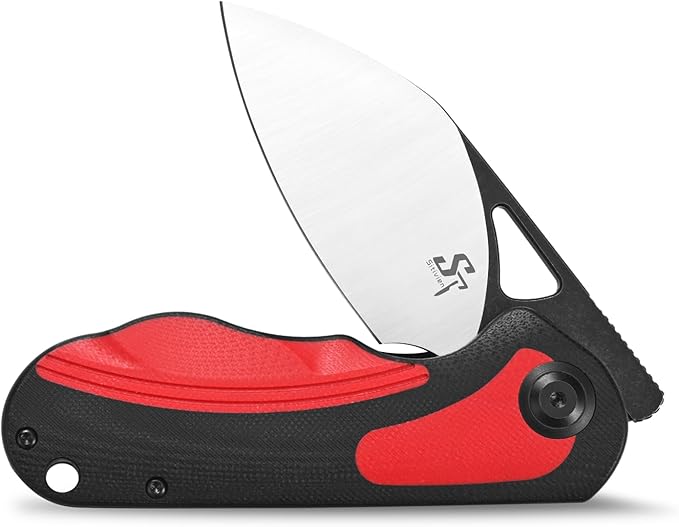 Sitivien ST156 Pocket Folding Knife Sandvik 14C28N Steel Blade with G10 HandleChinese Zodiac Series EDC Tool Knifes for Camping Hiking Survival Fishing(Red)