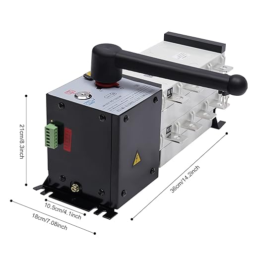 Automatic Transfer Switch 4-Poles AC 110V 220V Dual Power Generator Changeover Switch 4P/250A