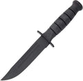 MedievalDepot 10.25 Military Survival Knife - Stainless Steel Blade Black Rubber Grip Sheath