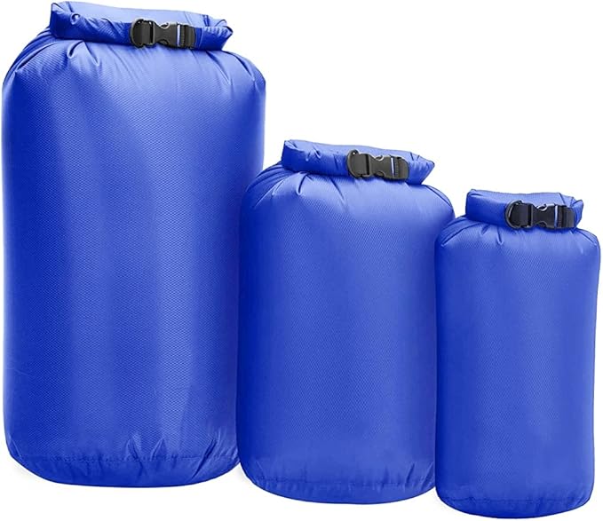 Waterproof Dry Bag 8L/40L/70L 3-Pack Dry Sack Lightweight Outdoor Dry Bags Travel Duffel Bags Roll Top Sack for Kayaking Boating Swimming Camping Hiking Fishing