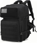 Military Tactical Backpack for Men and Women 45L Large Rucksack Army 3 Day Assault Pack Molle Backpacks (Black)