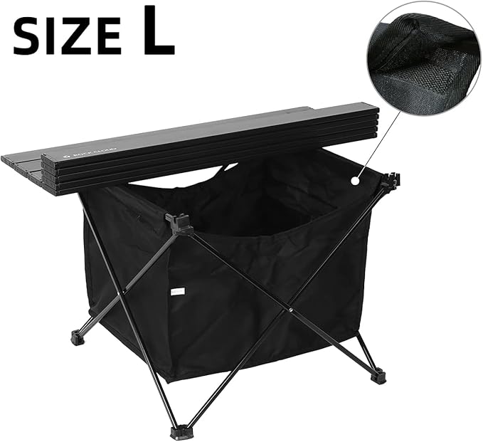 ROCK CLOUD Portable Camping Table Ultralight Aluminum Camp Table with Storage Bag Folding Beach Table for Camping Hiking Backpacking Outdoor Picnic Size L