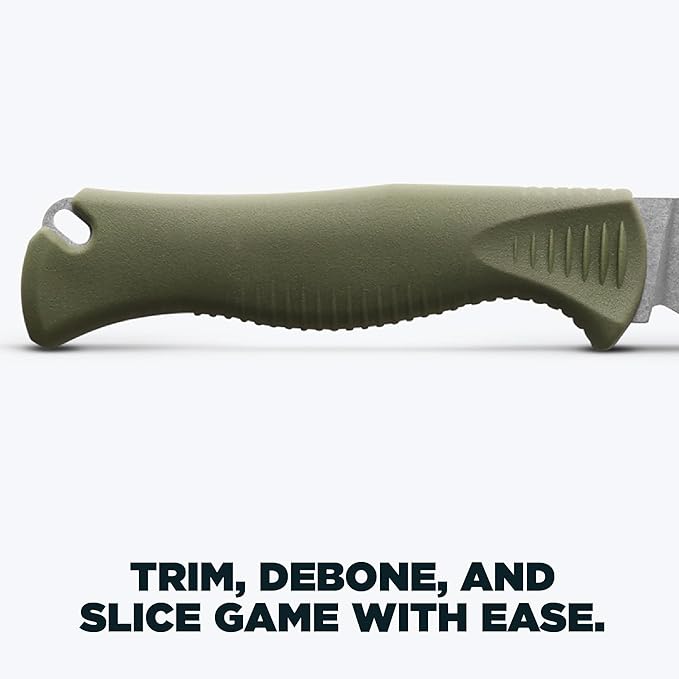 Benchmade - Meatcrafter 15500 4 Hunting and Cutlery Knife with Dark Olive Santoprene Handle (15505)