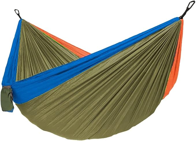 Portable Hammock Hammock Double &amp Single Portable Hammock Lightweight Nylon Parachute Hammocks for Patio Backyard for Backpacking Beach (Color : E/Double)
