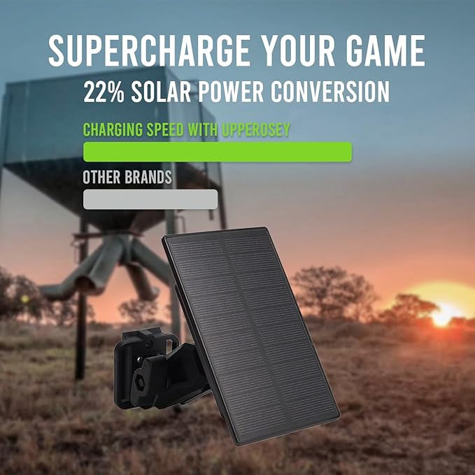 Trail Camera Solar Panel - Power Horse 6V/12V Solar Panel Kit with 5200mAh Battery for Hunting Camera 1.7/2.1mm DC Connectors Fits Most Solar Panel for Trail Cam