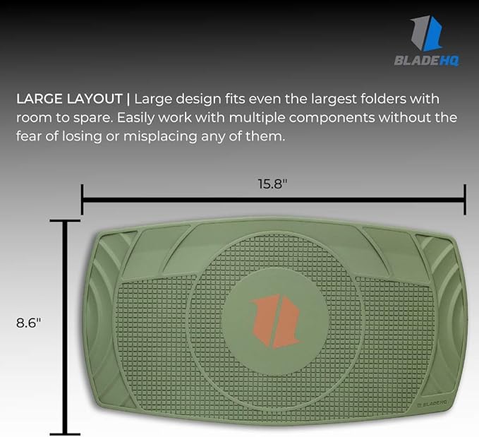 Blade HQ Large Silicone Knife Utility Takedown &amp Repair Shop Mat | Solder &amp Organize Knives Guns and Electronic Components - Heat Resistant (Desert Warrior)