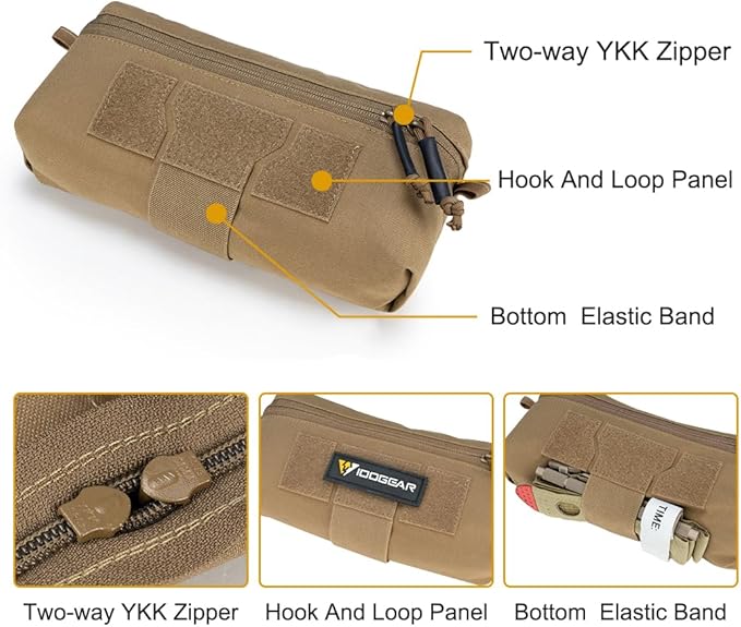 IDOGEAR Tactical Drop Pouch with Hook and Loop for JPC CPC AVS Vest Utility Tool Pouch Fanny Pack