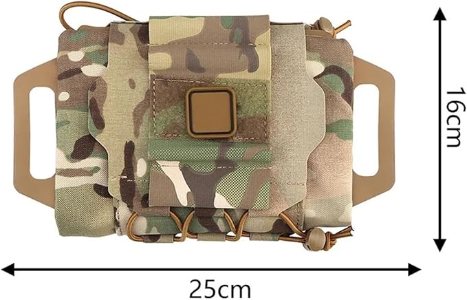 Tactical First Aid Pouch Kit: 0.177kg Ultra-Light Modular Belt/MOLLE/Pack Mount Reinforced Tactical Medic Roll
