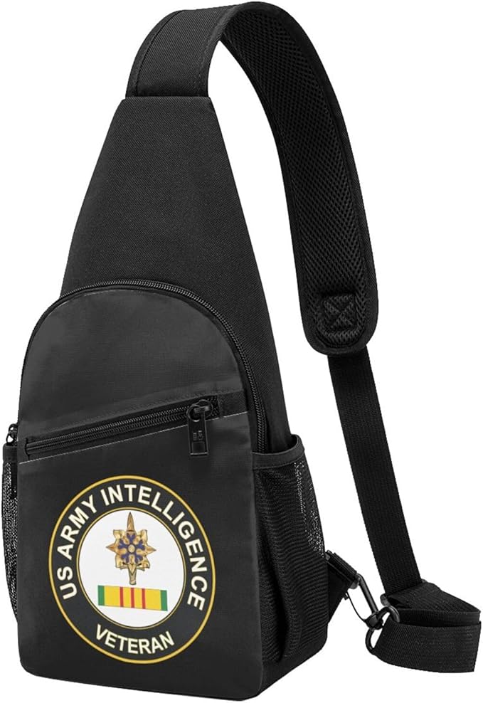 US Army Intelligence Vietnam Veteran Chest Pack Leisure Shoulder Crossbody Chest Bag
