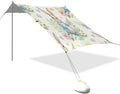 xigua Easter Bunny Beach Tent Sun Shelter with Carrying Bag - Silver Coated Oxford Fabric Beach Canopy for Beach Camping Fishing - Includes Windproof Ropes Sandbags &amp Stakes