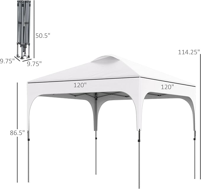 Pop-Up Canopy Tent - White