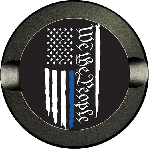 We The People Blue Line American Flag Metal Container and Holder for Zyn