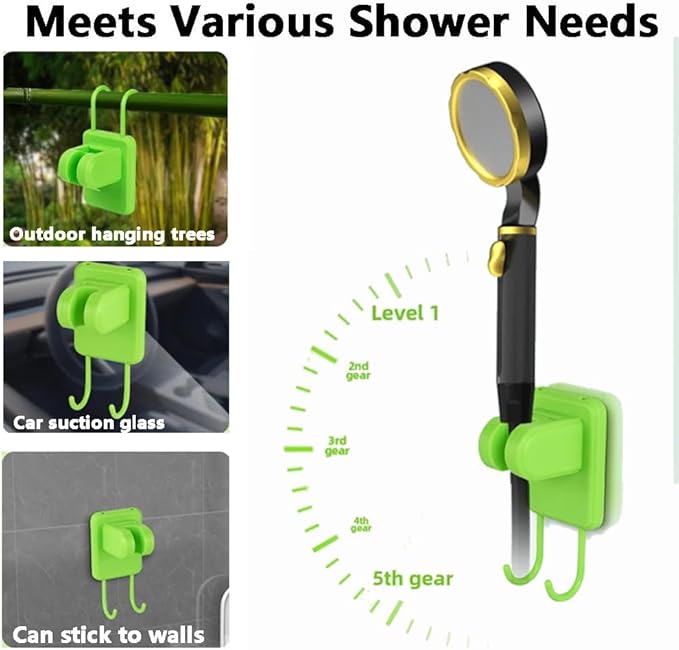 Portable Camping Shower 7800/9000mAh Rechargeable Camping Shower with Intelligent Digital Display Outdoor Camp Pump with Power Display for Hiking Travel Car Pet 7800mAhOrange