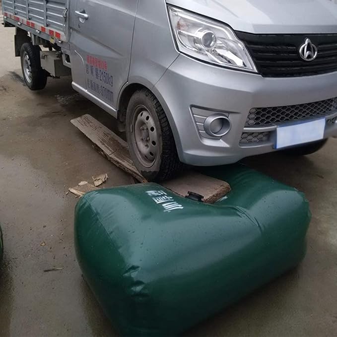 TCHAU PVC Container Portable Capacity Storage Tank Flexible Tank with Shut-Off Valve Cylindrical Water Bag is Thickened and Foldable When Going Out in The Field Car Water Bladder Transportation Large