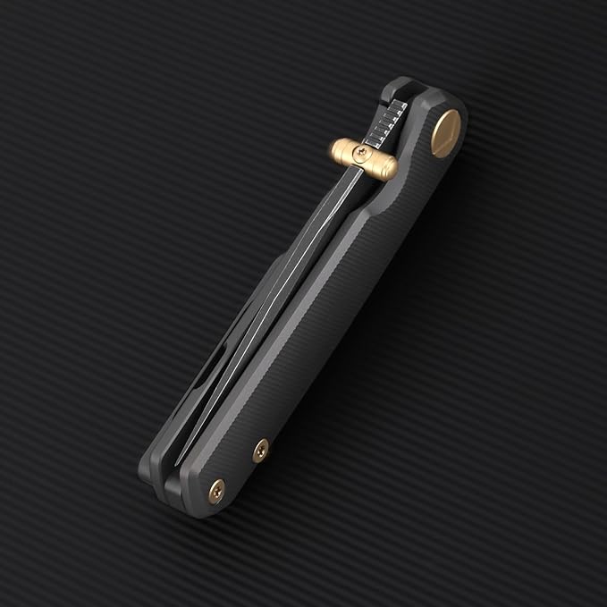 Folding Pocket Knife 2.95 Elmax Blade EDC Knife with Titanium Handle and Frame Lock Small Pocket Knife with Clip for Men Sharp Camping Hiking Hunting Survival Knives (Black)