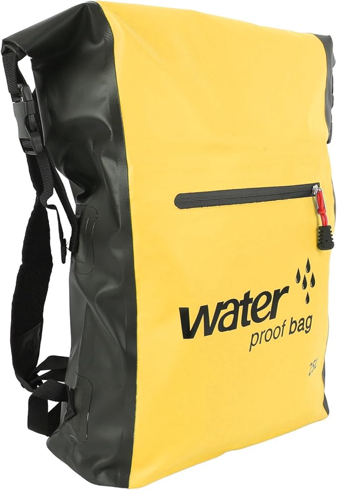 25L Dry Bag for Kayaking Camping Waterproof Dry Wet Separation Backpack with Shoulder Strap Made of PVC Multiple Compartments