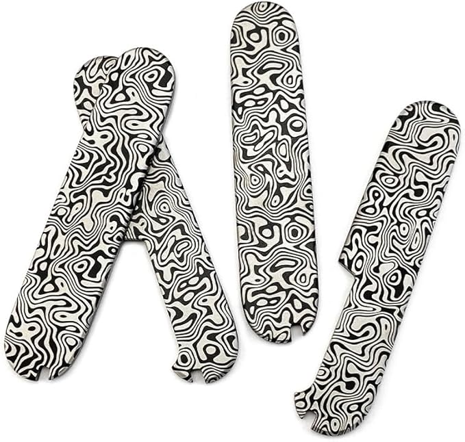 1 Pair Scales Fits for 91MM CNC Titanium Alloy Handle Patch Blank DIY Replacement