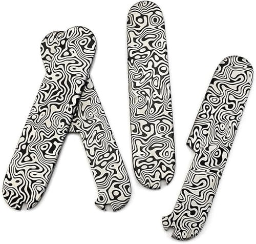 1 Pair Scales Fits for 91MM CNC Titanium Alloy Handle Patch Blank DIY Replacement