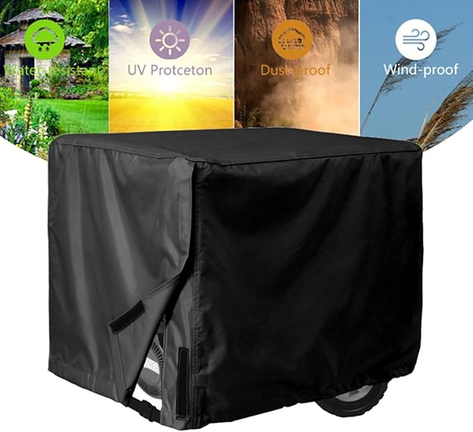 Generator Cover for Briggs &amp Stratton Storm Responder 6250 6250W-5000W 420D Heavy Duty Watertight Outdoor Portable Generator Cover Windproof All Weather ProtectionGrey