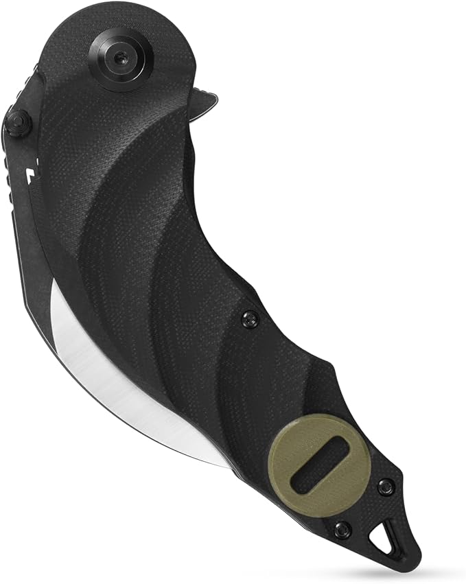 Sitivien ST160 Pocket Folding KnifeK110 Steel Blade with G10 Handle EDC Tool Knife for Outdoor CampingHikingFishing(Green)