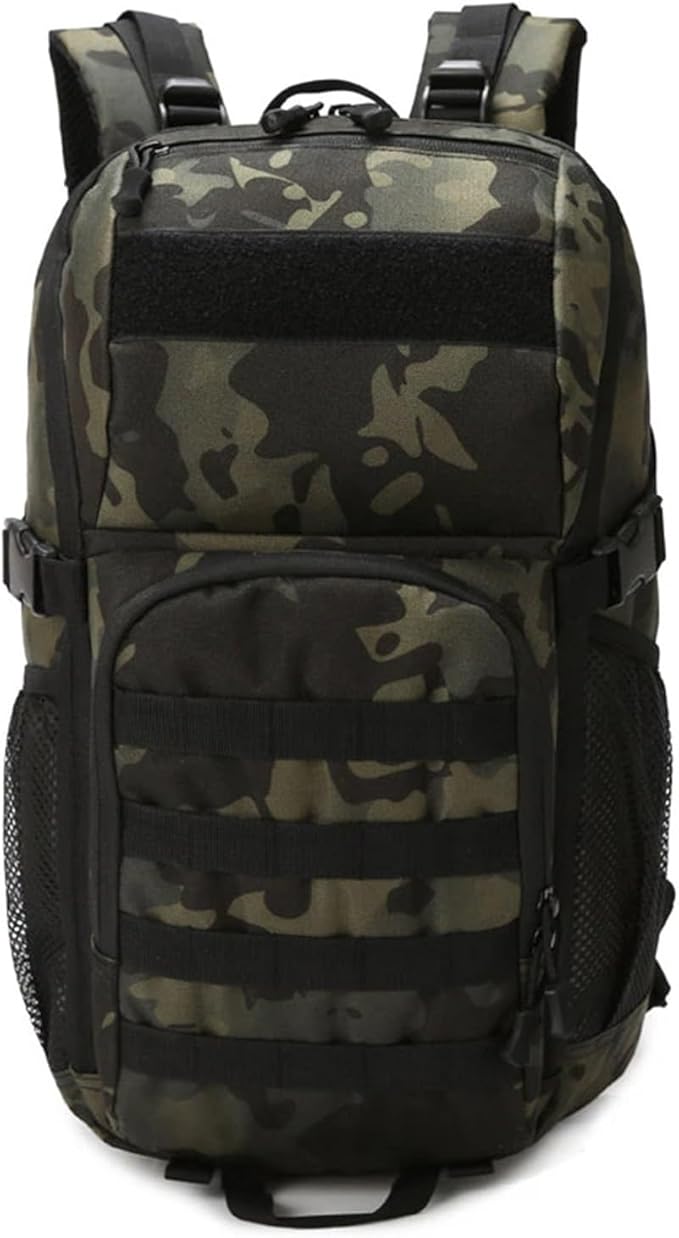 Genérico Compatible For Outdoor Tactical Backpacks Large Capacity Waterproof Multi Functional Backpack Trekking Camping(Black-cp)