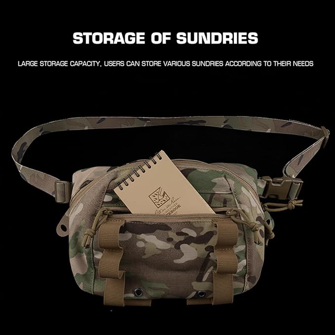 Tactical Drop Pouch Fanny PackUtility EDC Large Multi-Purpose Waist Bags for Tactial Vest Chest Rig