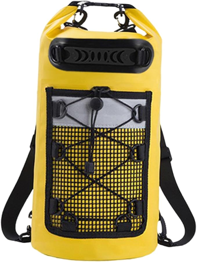 Dry Bag Storage Bag Keeps Gear Dry 10L Lightweight Comfortable with Handle for Camping Men/Women Boating Hiking Rafting Yellow