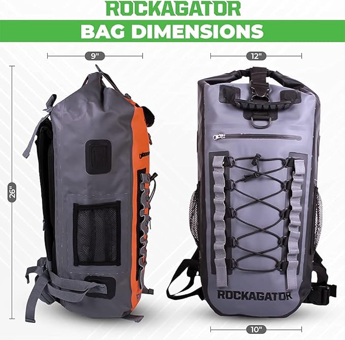 Rockagator Waterproof Backpacks - Hydric Series 40 Liter Hunting Camouflage Quick-Submersion Waterproof Backpack River Dry Bag for Canoeing Kayaking or Rafting Storm